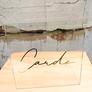 gold, card, box, clear