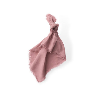 blush pink linen frayed napkin hire adelaide