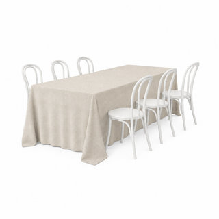 Premium Natural Weave Table Cloth Hire Adelaide