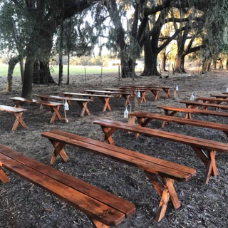 12x8 stained and poly benches