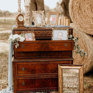 brown vintage dresser