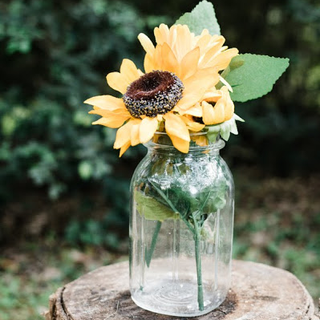 Clear mason jars