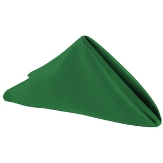 20x20 Hunter green satin napkins