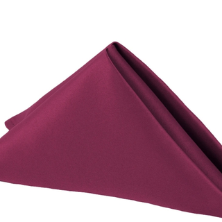 20x20 Burgundy satin napkins