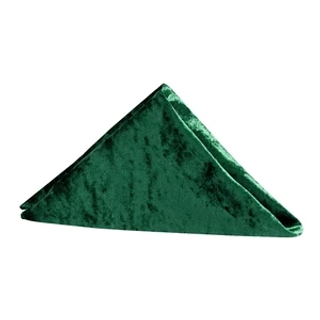 20x20 Emerald green velvet napkins