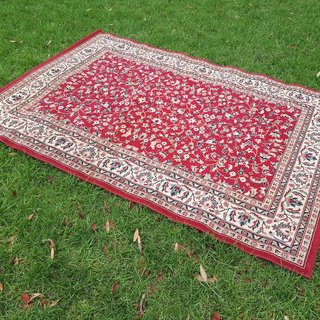 Large Patterned Red Rug