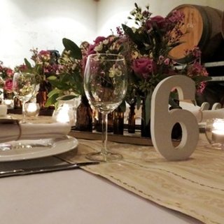 White Freestanding Table Numbers Weddings