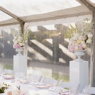 White Feature Urns Weddings
