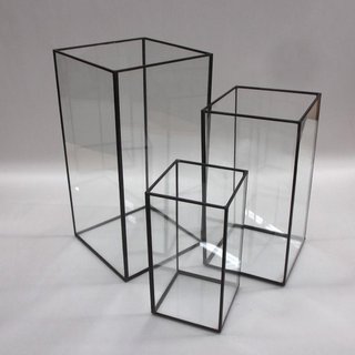 Black Frame Glass Candle Boxes