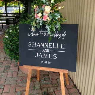 Timber Easels Welcome Wedding Signs