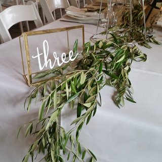 Metallic Gold Frame Table Numbers