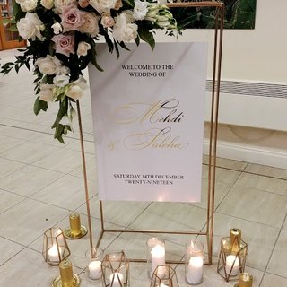Gold Sign Stand  