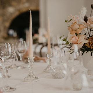 Wedding Vintage Glass Candlesticks