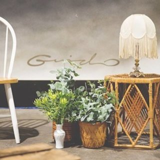 Cane Side Table