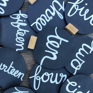 Round Chalkboard Table Numbers