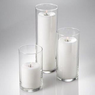 Glass Cylinder Candle Vases