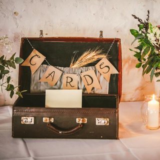 Vintage Suitcase Wishing Well