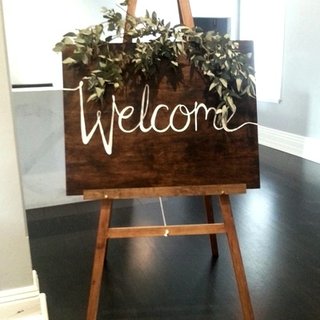 Timber Welcome Sign Weddings