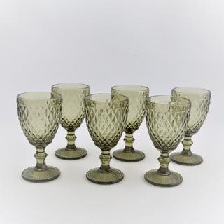 Green Glass Goblets