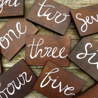 Timber Handpainted Table Numbers
