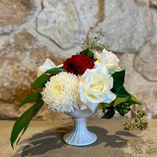 Ceramic Compote Flower Vases