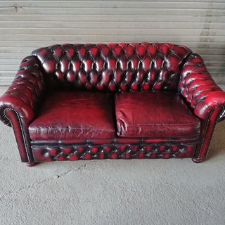 Burgundy Leather Chesterfields
