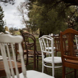 White Mismatched Chairs