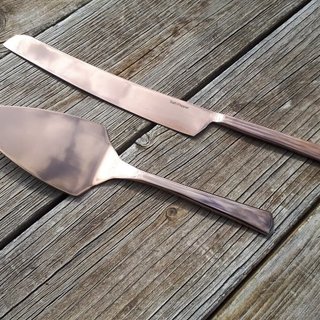 Rose Gold Cake Knife Set for Cake Table
