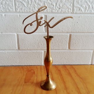 Gold Script Table Numbers on sticks