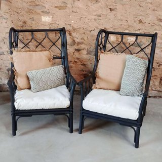 Black Cane Armchair