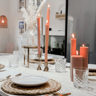 30cm Fluted Dinner Candles (up to 12 hrs burn time)