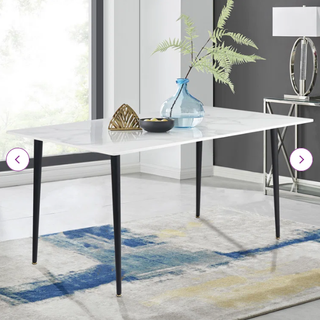 Marble & Metal Dining Table - rentals