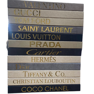 chanel books stacked