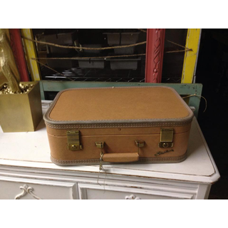 Old large brown hat box luggage - Ruby Lane