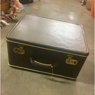 Old large brown hat box luggage - Ruby Lane