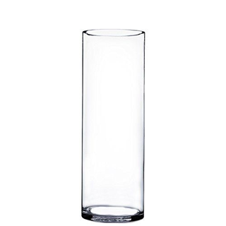 Vase: Clear Glass Cylinder 