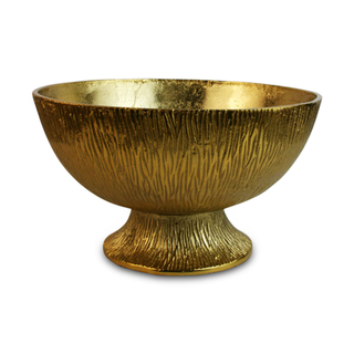 Bowl: Gold Pedestal Large