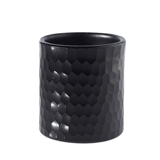 Vase: Black Ceramic 3"x3.5"