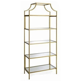 Shelf: Gold   Glass Etagere (L)