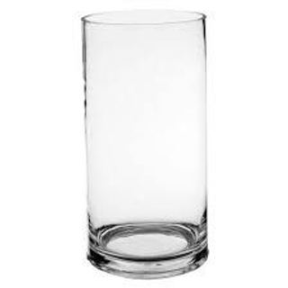 Vase: Clear Glass Cylinder 3.5"x6"
