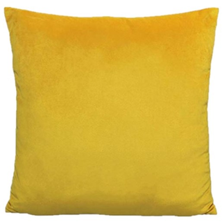 yellow velvet pillow