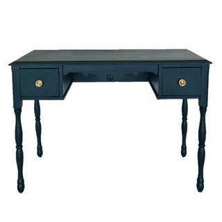Vintage indigo blue rectangular dresser accent table