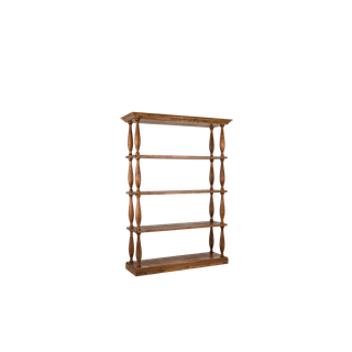 classic carved wood shelving rental