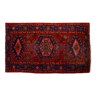 red bohemian jewel toned rug