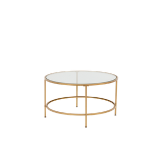 event lounge seating with round gold and glass coffee table