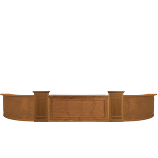 wood manor bar half oval event rental