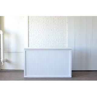 Homestead White Beadboard Bar with White Top
