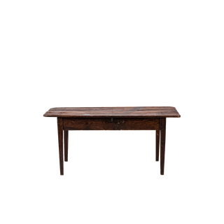 dark wooden rustic farm table 