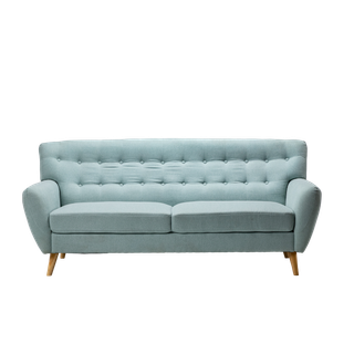 mint blue modern tufted sofa 