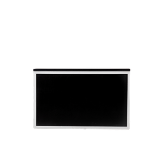 white shadowbox bar with black insert and black top 